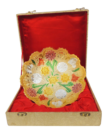 Brass Decorative Bowl With Velvet Box