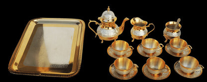 Brass Decorative 6 Pieces Tea Cup Set