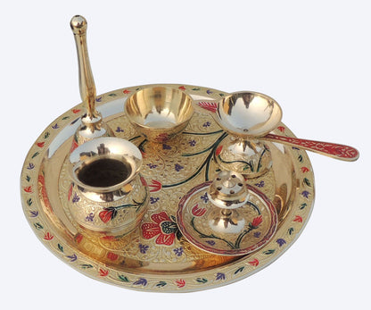 Brass Puja Thali Set