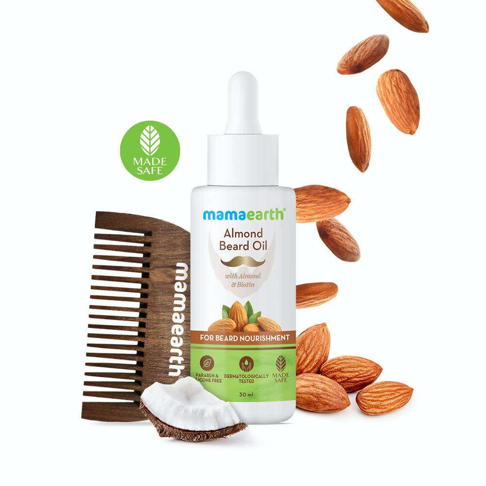 Mamaearth Almond Beard Oil with Almond and Biotin For Beard Nourishment