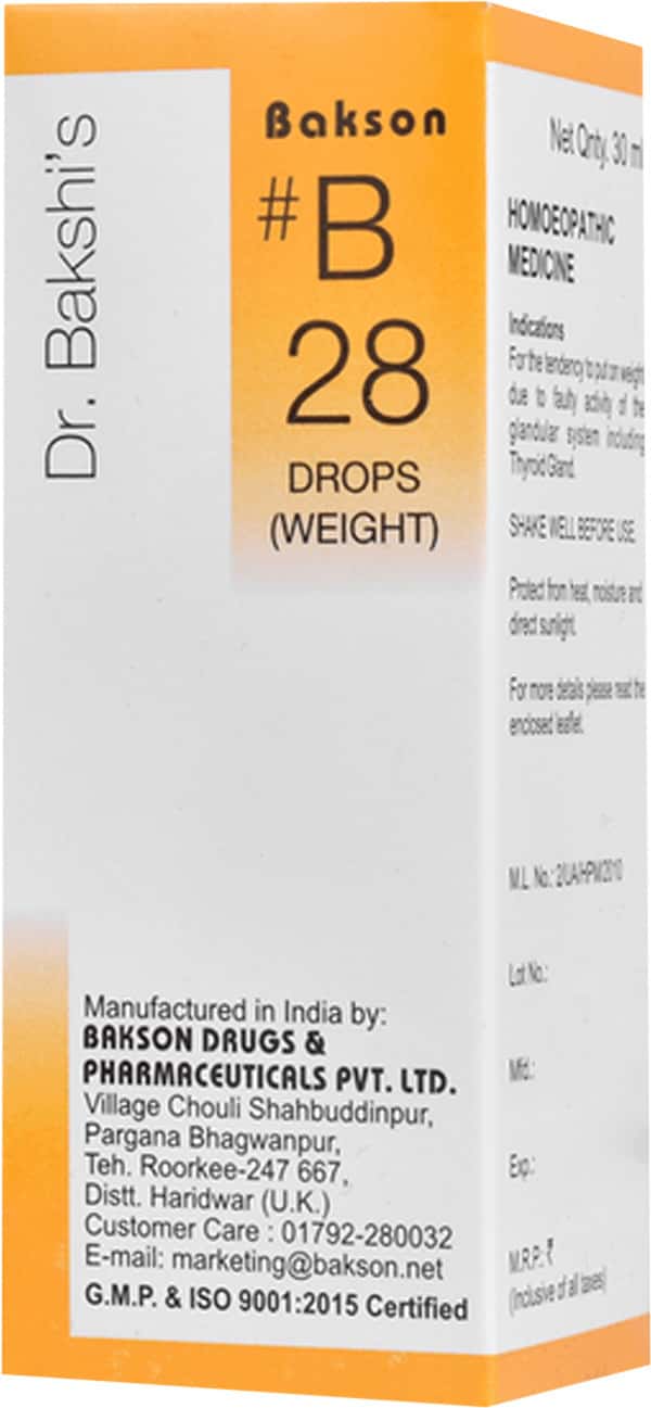Bakson's B28 Weight Drop 30ml