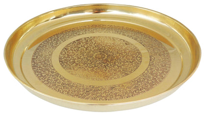 Brass Thali Embose Design