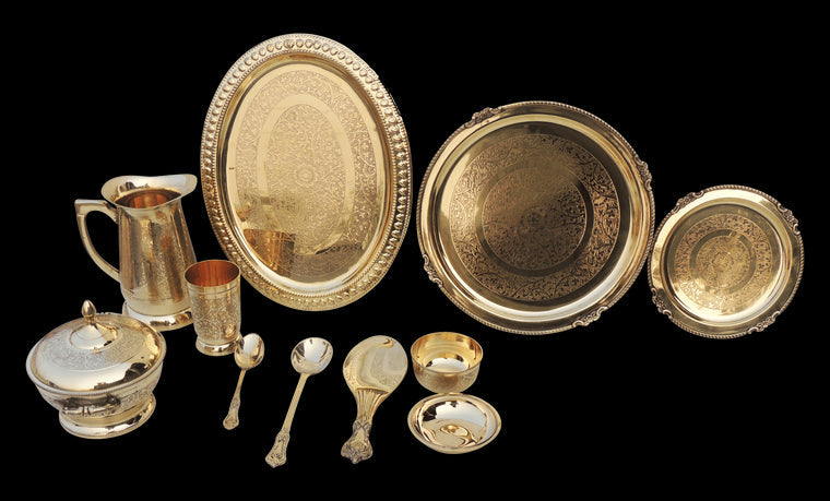 Pure Brass Dinner Set of