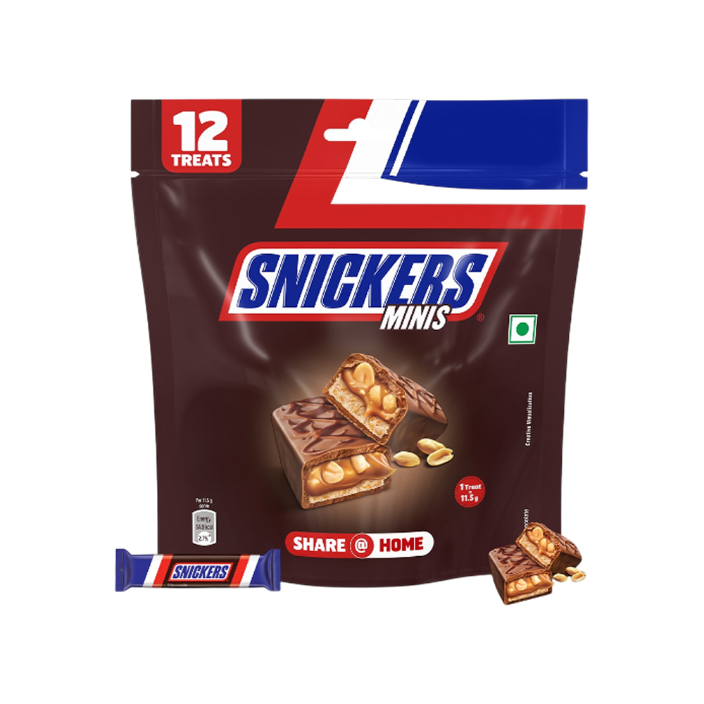 Snickers Nougat & Caramel Miniatures Filled Bar Chocolate Pack