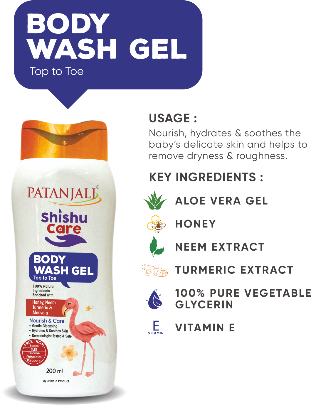 Patanjali Shishu Care Body wash Gel