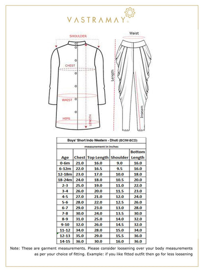 Vastramay Boys Pink Jute Silk Blend Sherwani Set