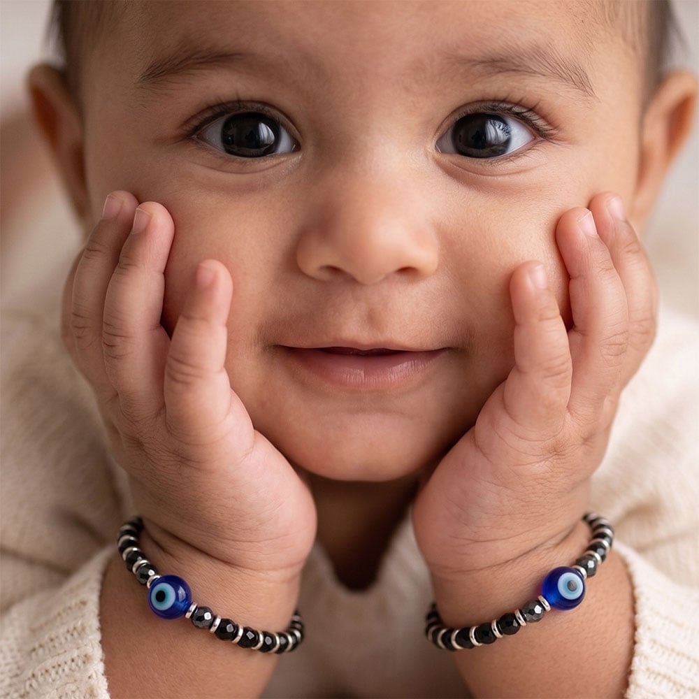925 SILLER Pure Silver Evil Eye Baby Nazariya Bracelets