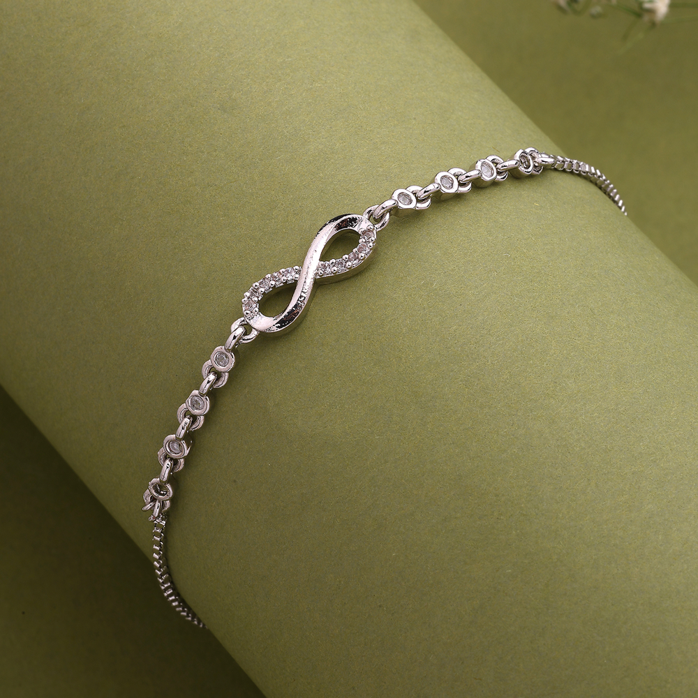 Zeneme Infinity Wraparound Bracelet (Silver)