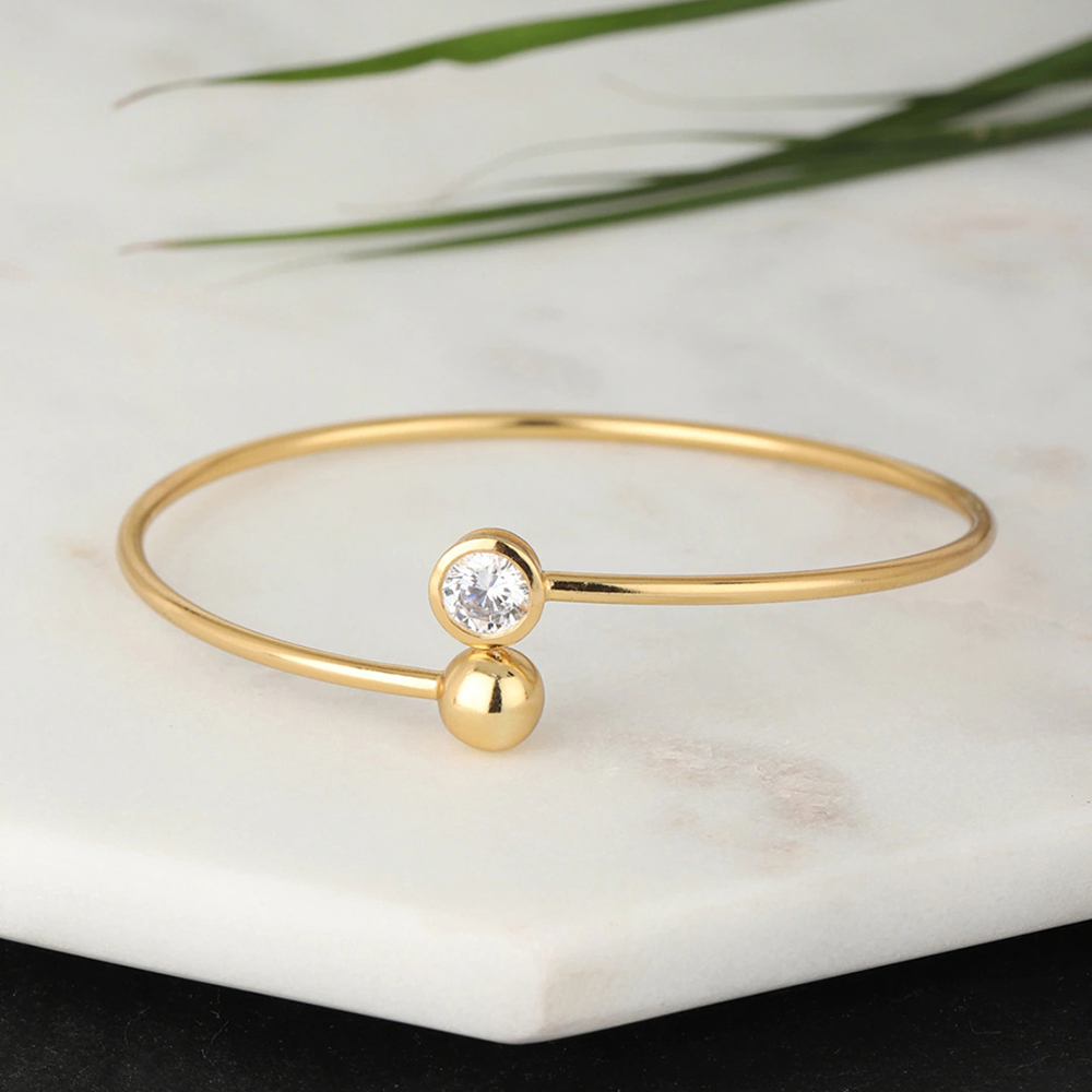 Carlton London Adjustable Cuff Bracelet (Golden)
