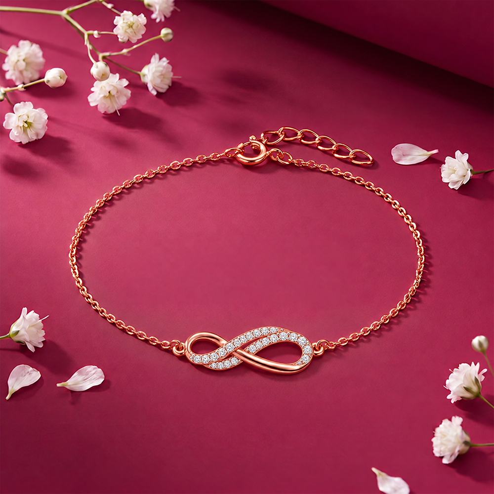 Zavya Infinity Link Bracelet (Rose Gold)