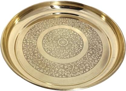 Brass Thali Embose Design