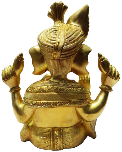 Brass Pankhi Ganesh Ji Statue