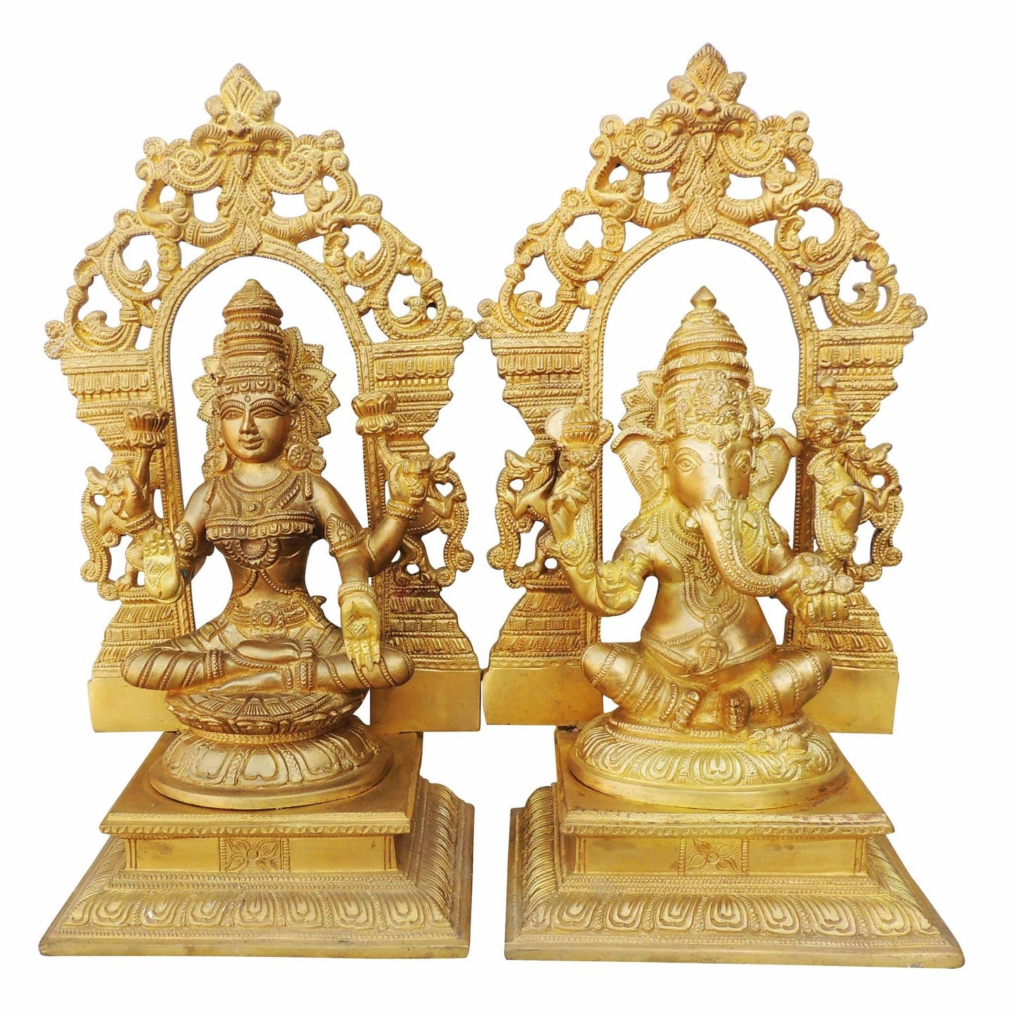 Brass Ganesh & Laxmi Statue