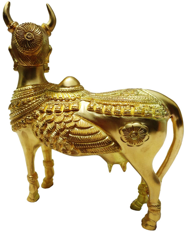 Brass Kamdhenu Cow Statue