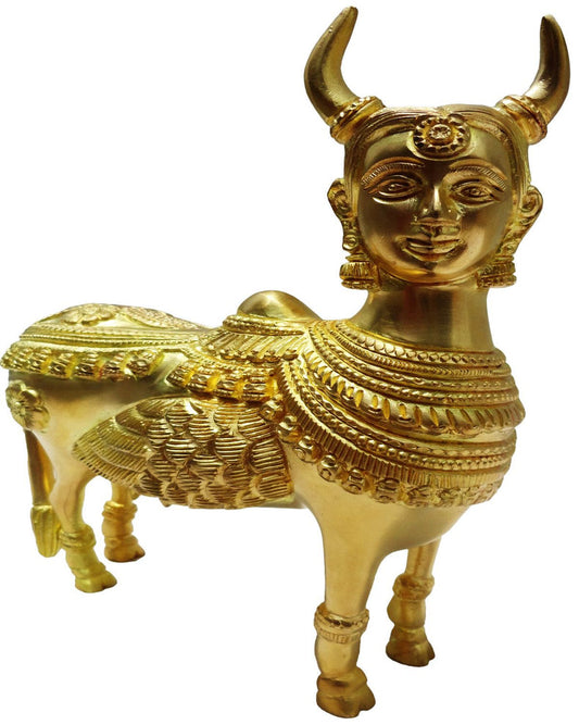 Brass Kamdhenu Cow Statue