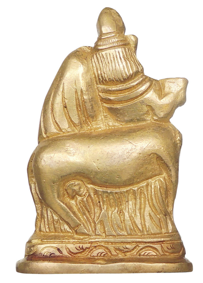 Brass Radha Krishna Cow