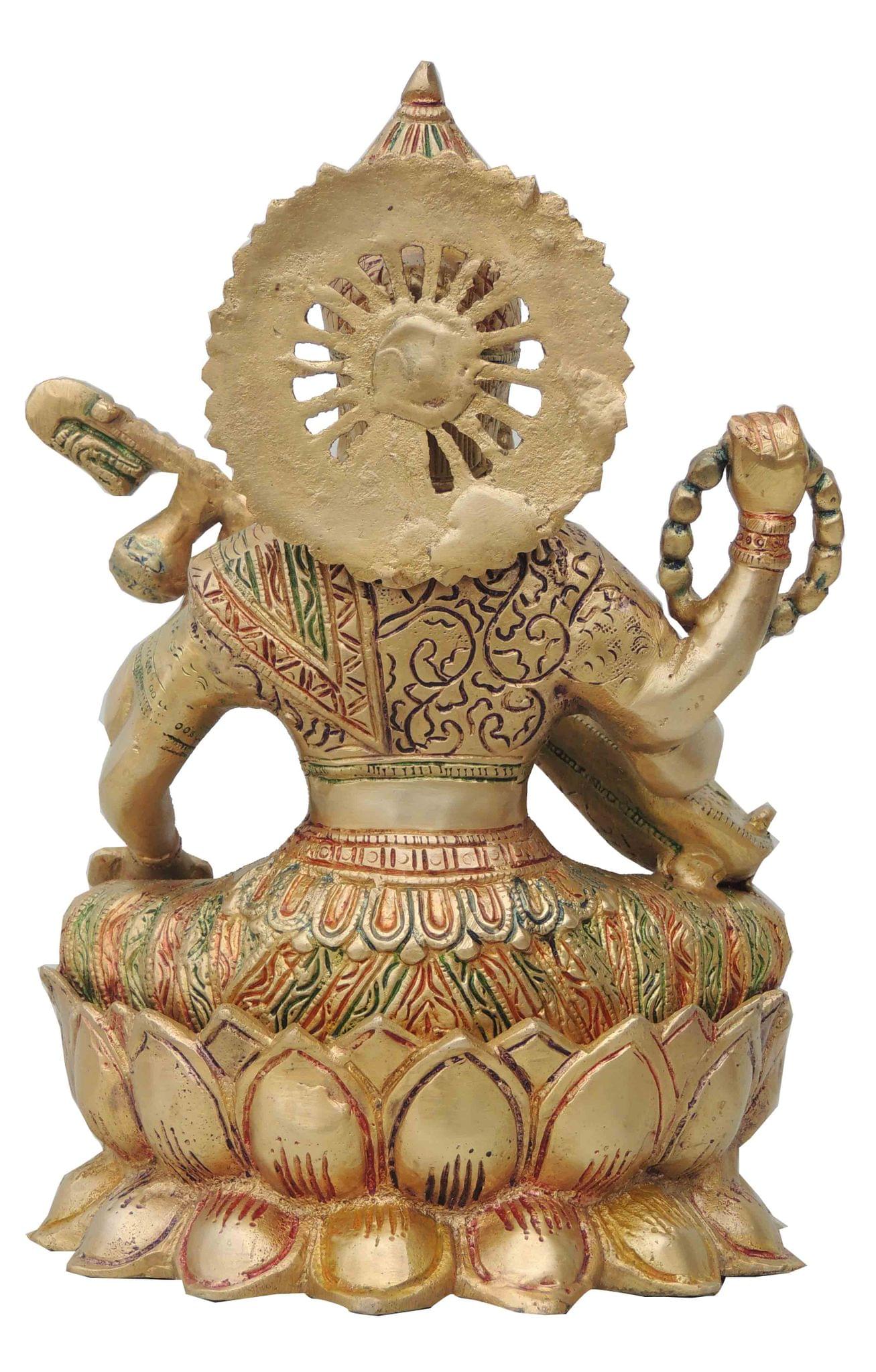 Brass Saraswati Ji Goddess Idol Statue