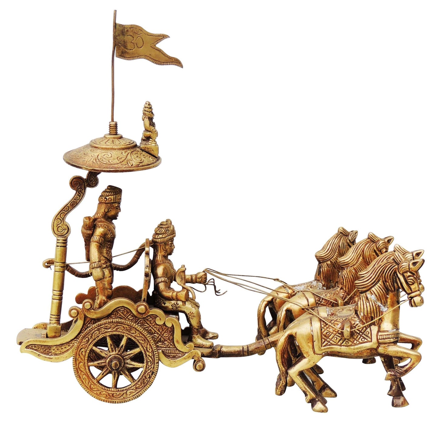 Brass Arjun Rath Statue