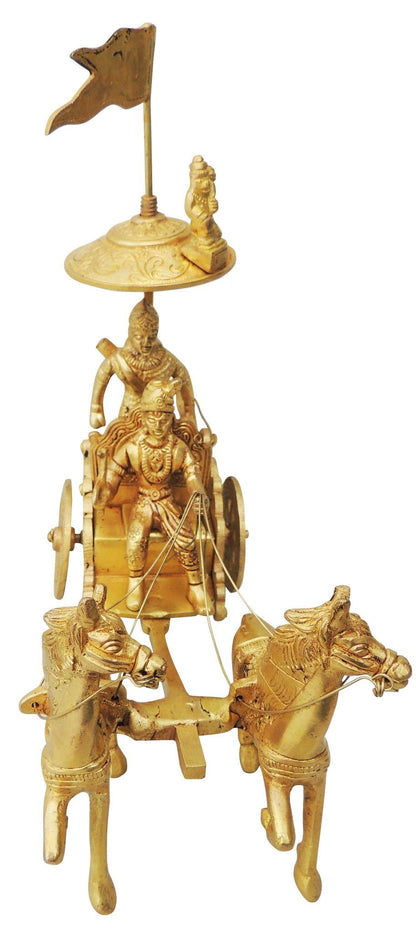 Brass Arjun Rath Statue