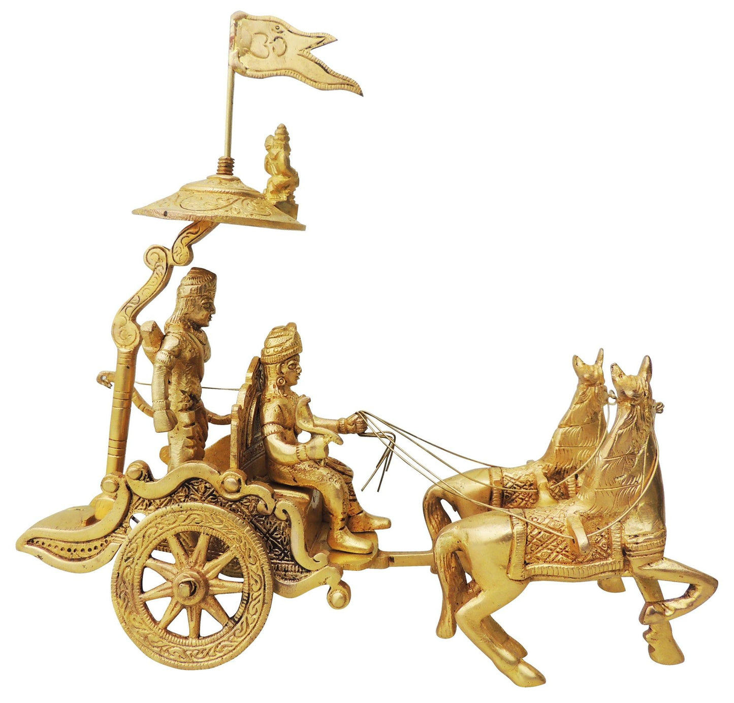 Brass Arjun Rath Statue