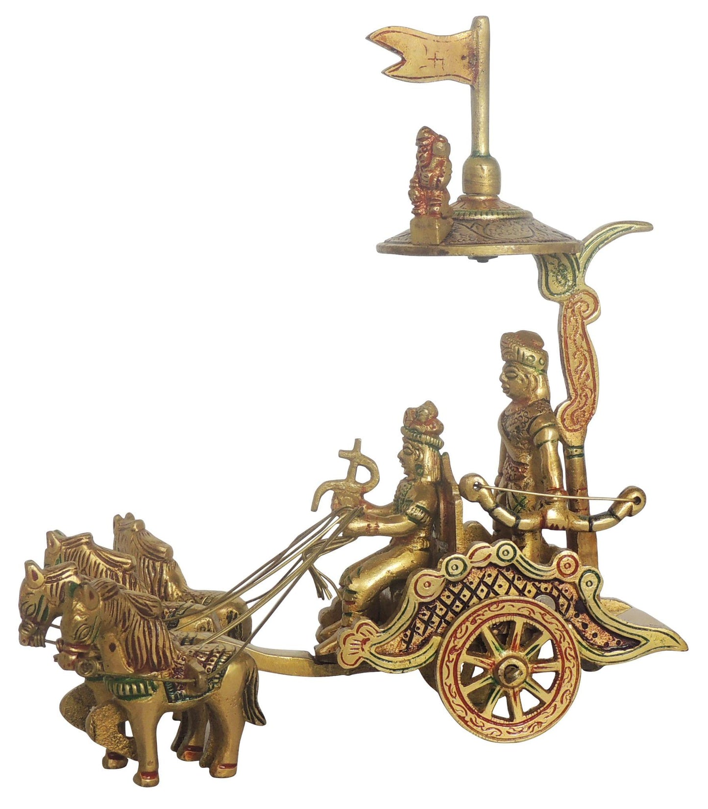 Brass Arjun Rath statue