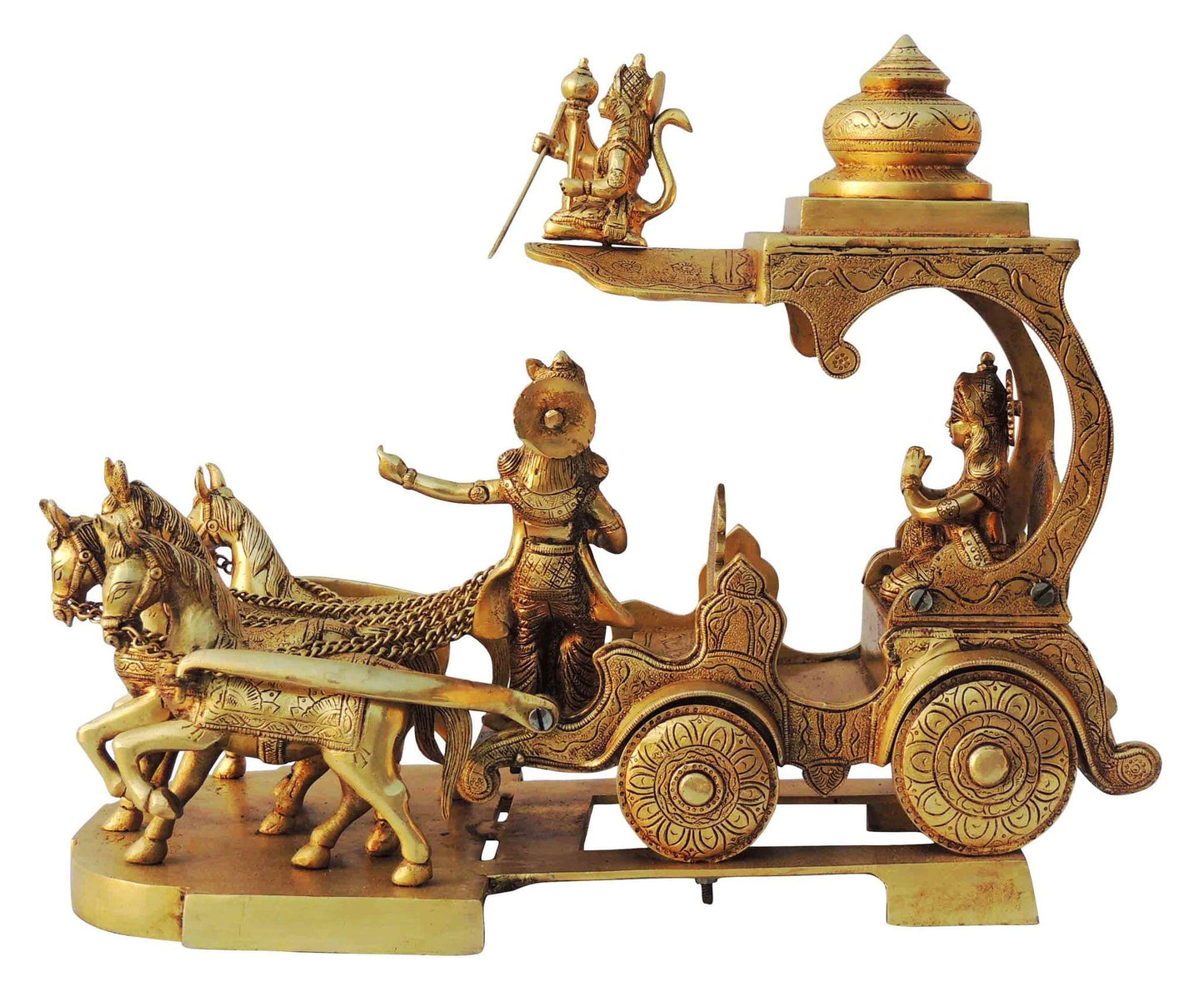 Brass Arjun Rath Statue