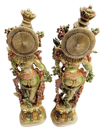 Brass Radha Krishna Pair God Idol Statue