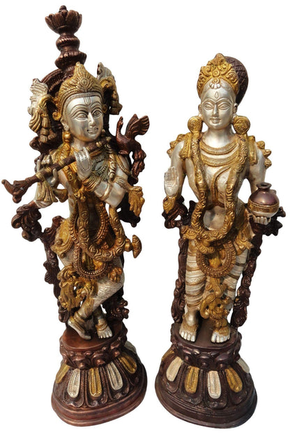 Brass Radha Krishan Pair Statue