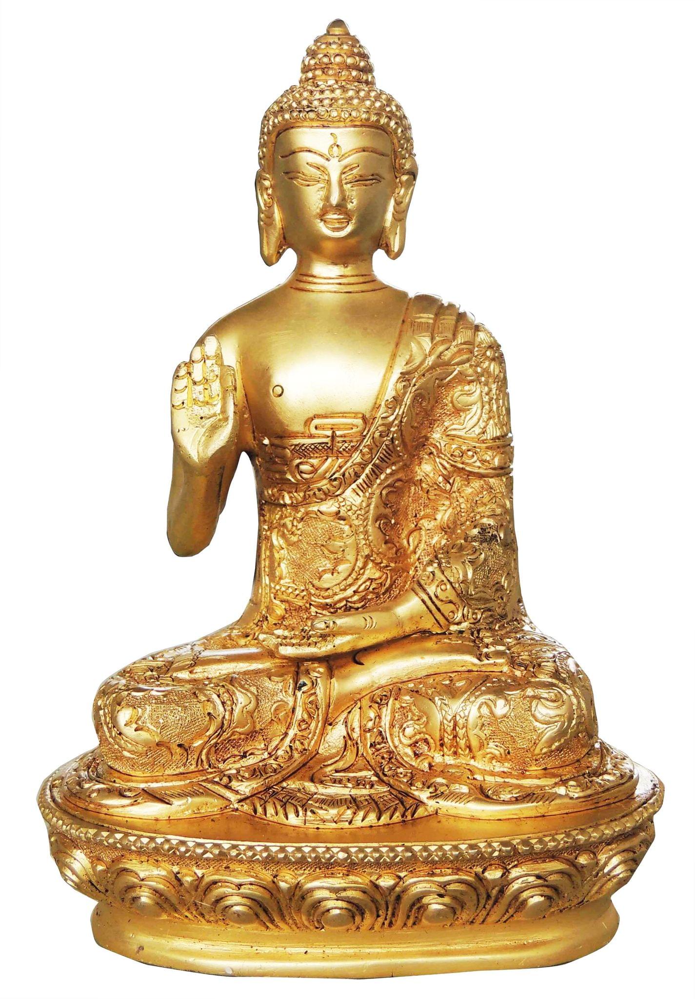 Brass Budha Statue With Super Fine Finish