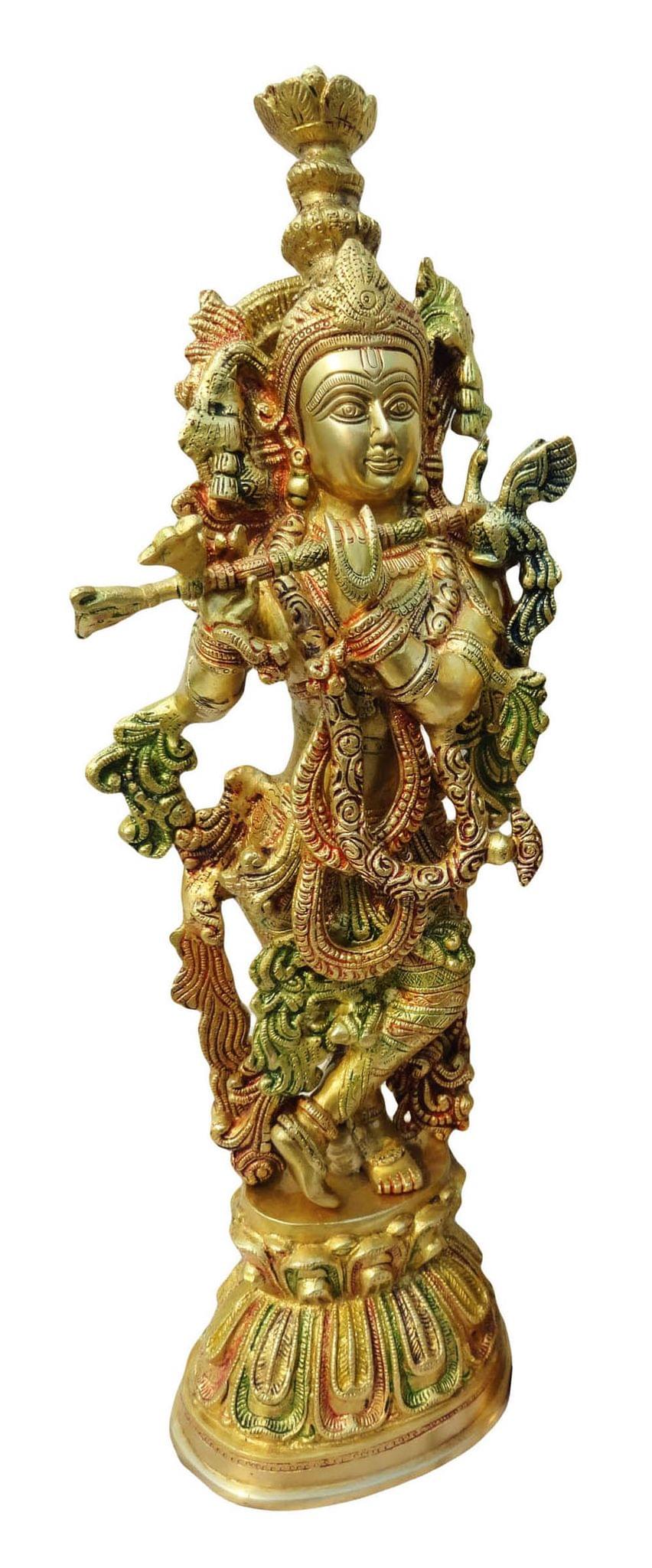 Brass Krishna Idol