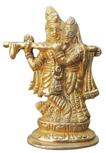 Brass Radha Krishna God Idol Statue