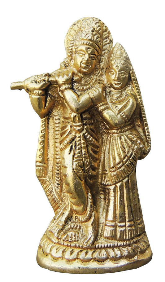 Brass Radha Krishna God Idol Statue