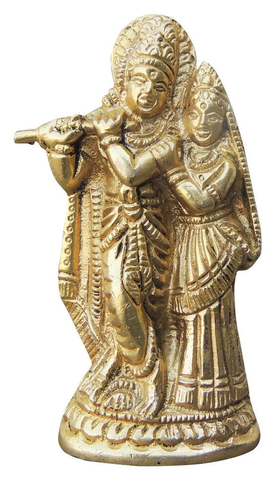 Brass Radha Krishna God Idol Statue