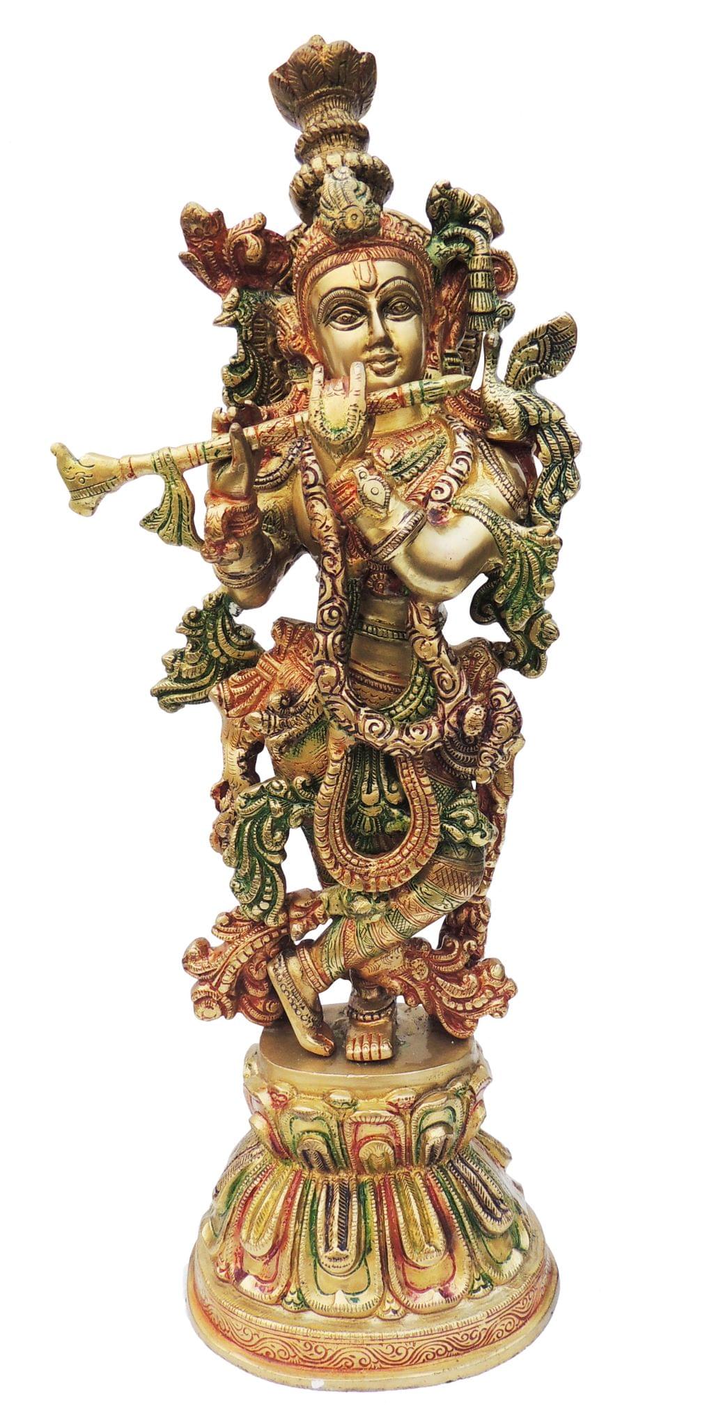 Brass Krishna Statue