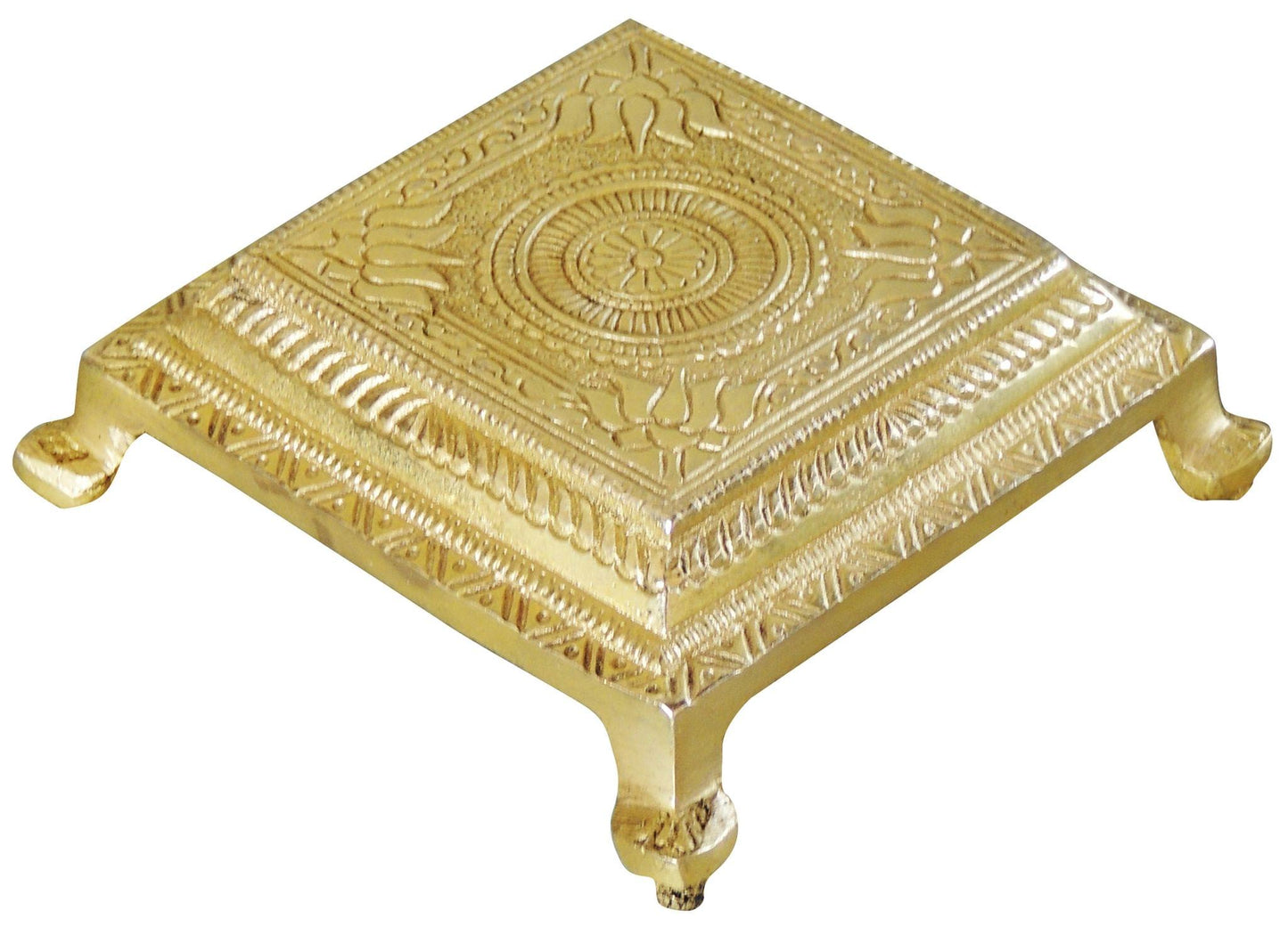 Brass Chowki For God Idol Statue