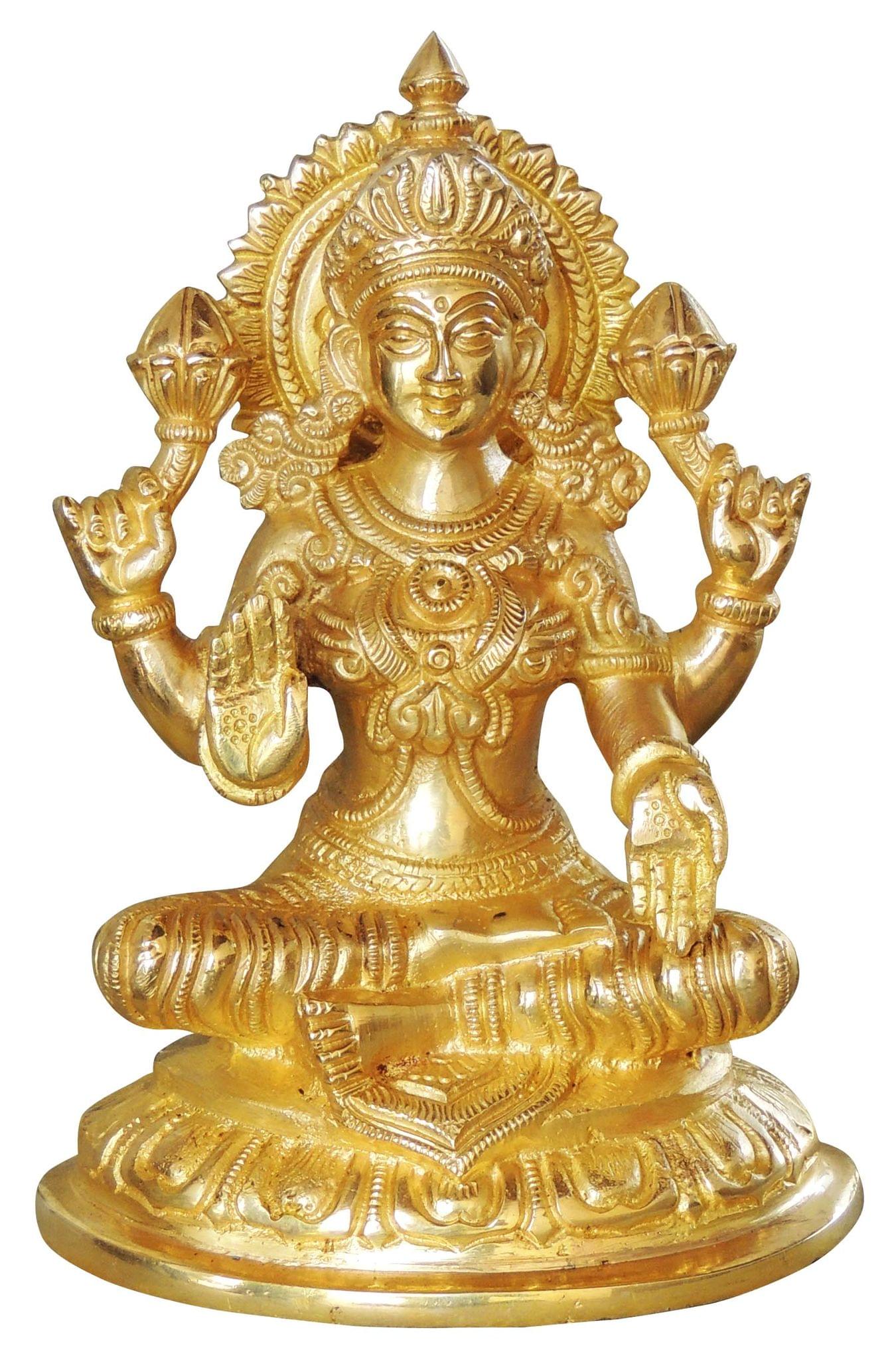 Brass Laxmi Ji Goddess Idol Statue