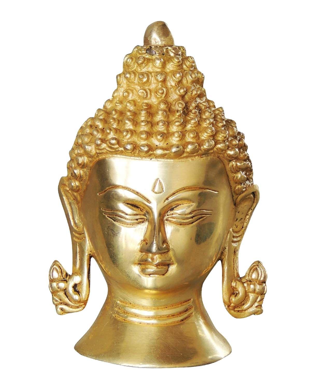 Brass Buddha Head Statue