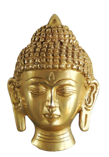 Brass Buddha Face Statue