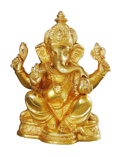 Brass Ganesh Ji God Idol Statue