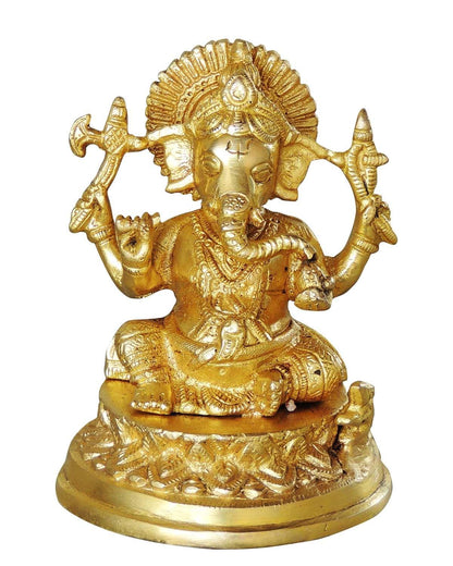 Brass Ganesh Ji God Idol Statue