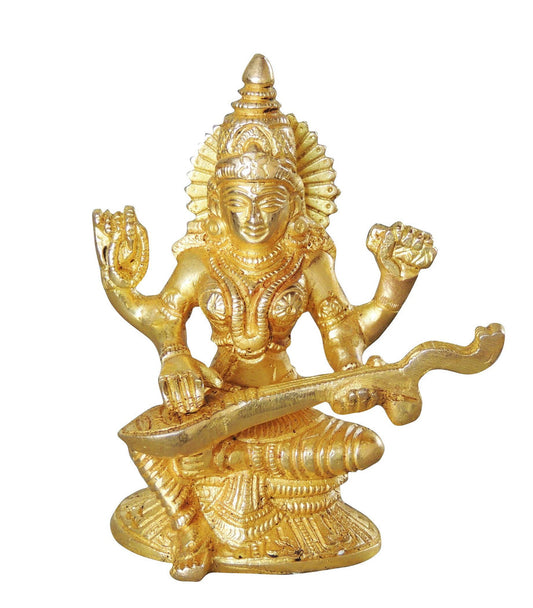 Brass Saraswati Ji Idol Statue