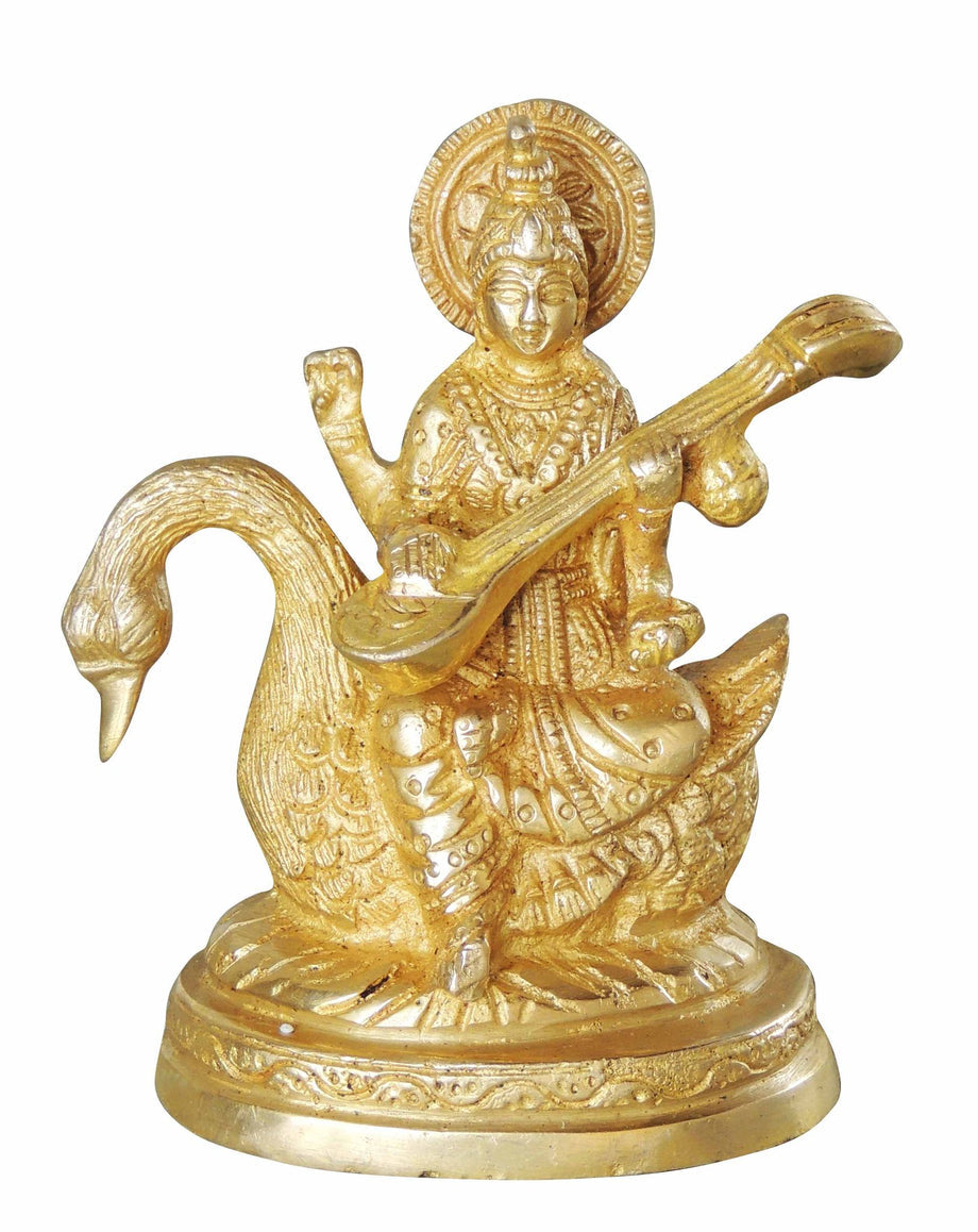 Brass Saraswati Ji Idol Statue