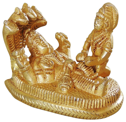 Brass Vishnu Laxmi Ji With Shesnag God Statue