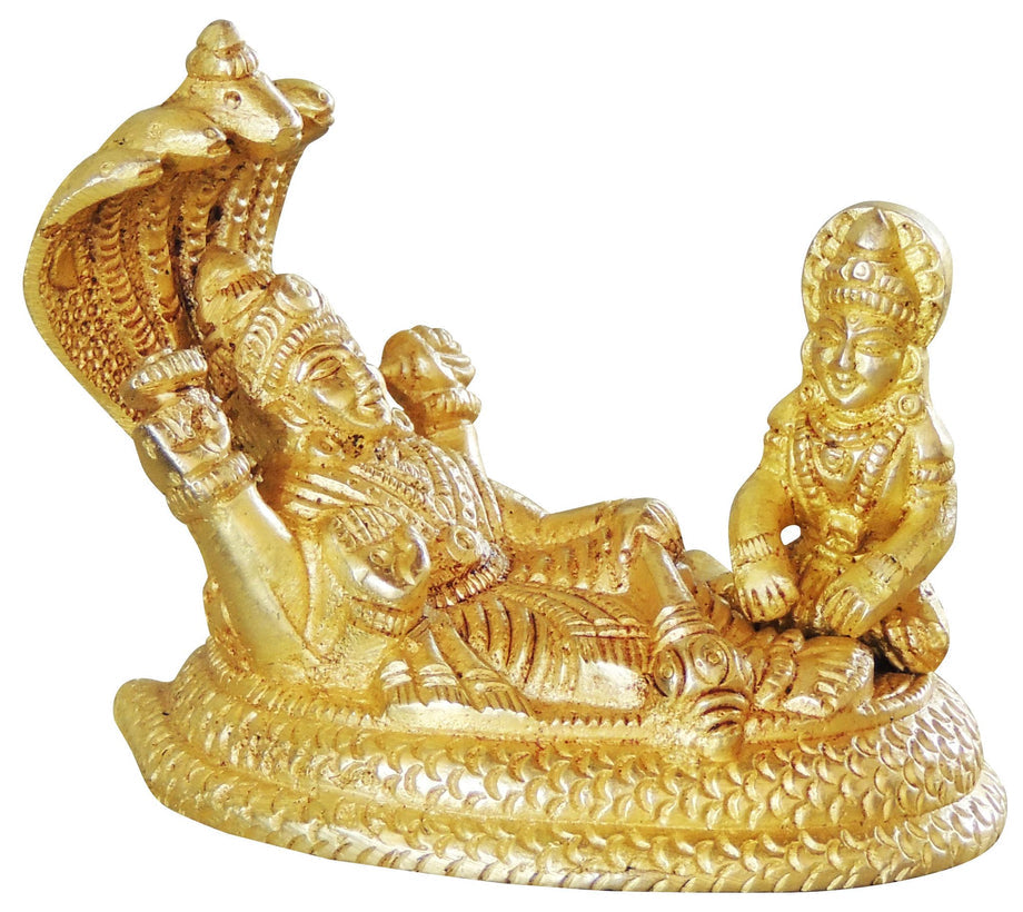 Brass Vishnu Laxmi Ji With Shesnag God Statue