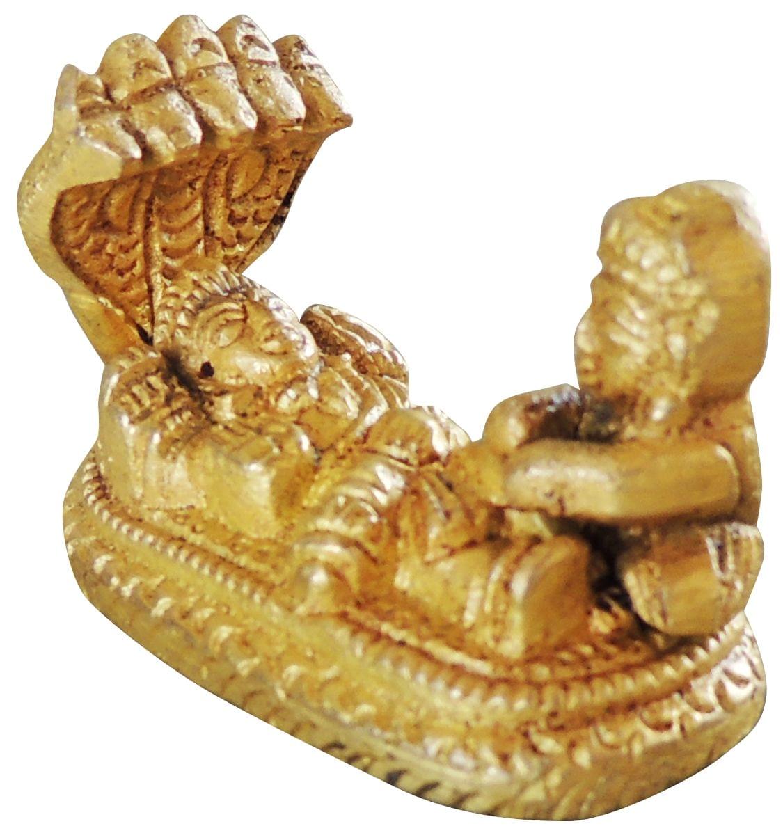 Brass Vishnu Laxmi With Sheshnag God Statue