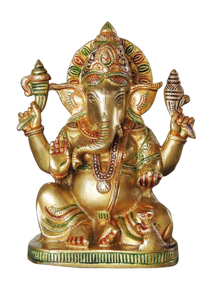 Brass Ganesh Ji God Idol Statue