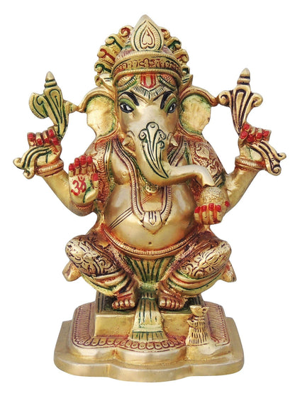 Brass Ganesh Ji God Idol Statue