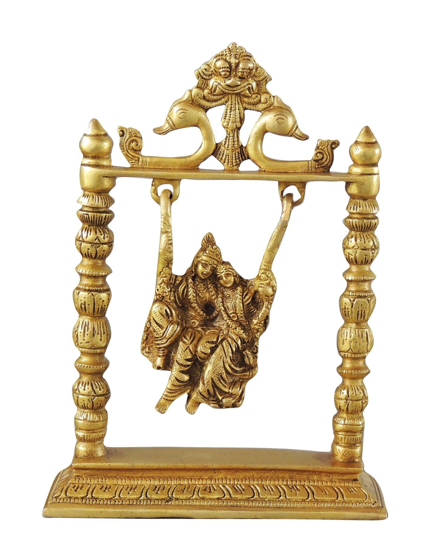 Brass Radha Krishan Jhula God Idol Statue