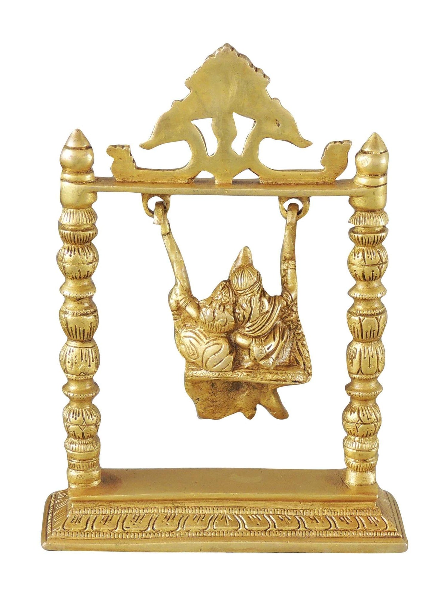 Brass Radha Krishan Jhula God Idol Statue