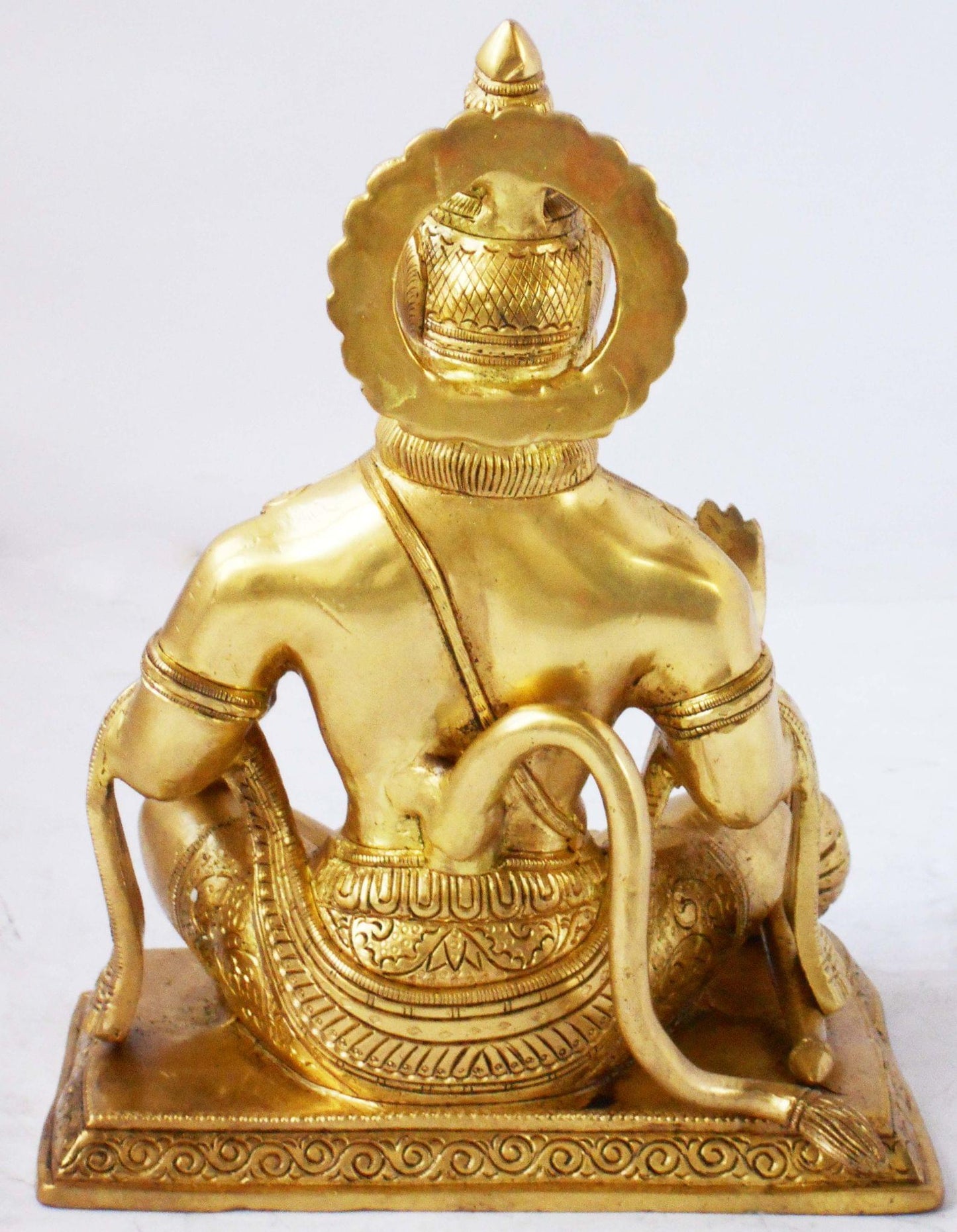 Brass Sitting Hanuman Ji God Idol Statue